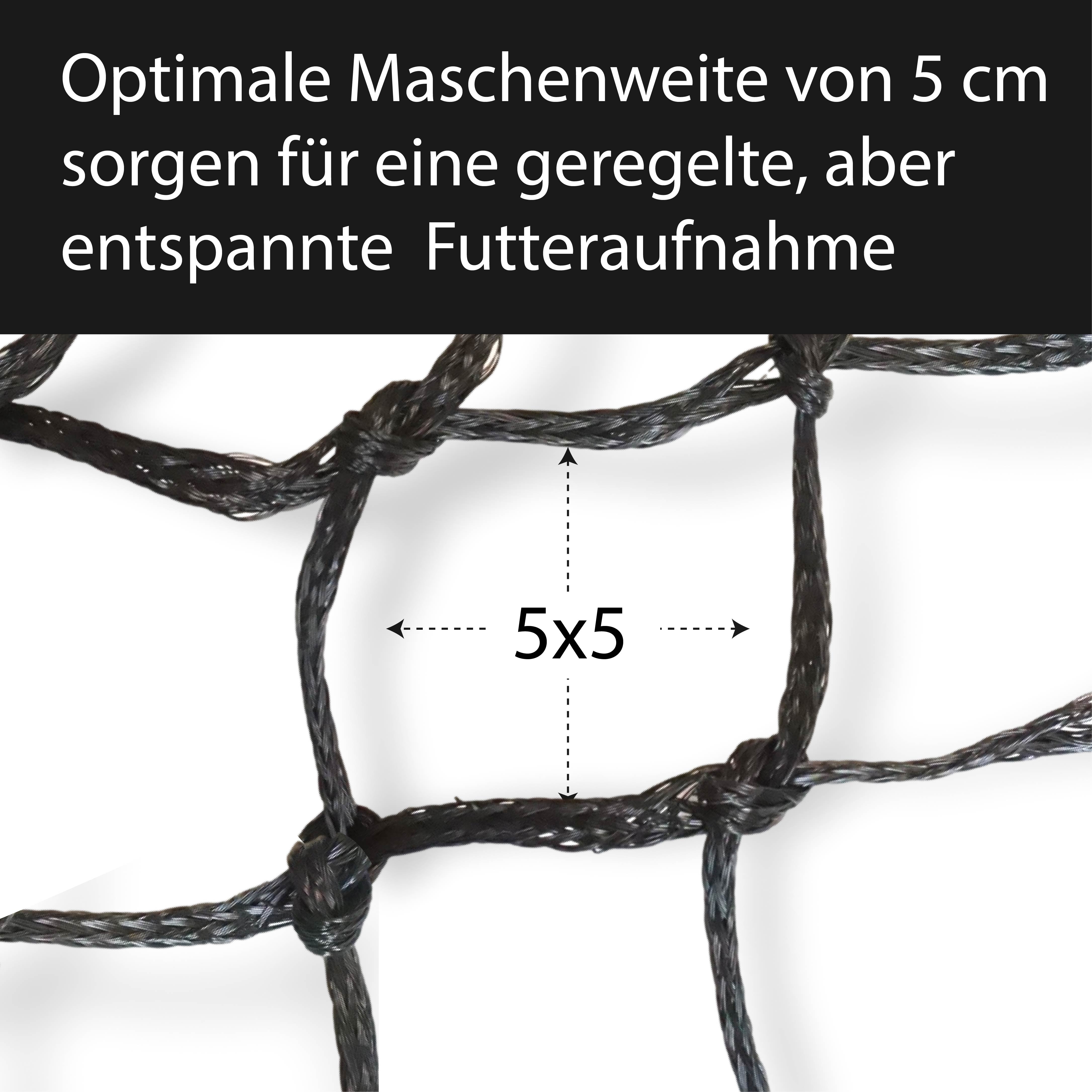 Heunetz 5x5 cm, Länge 110cm, 4,5kg Füllgewicht